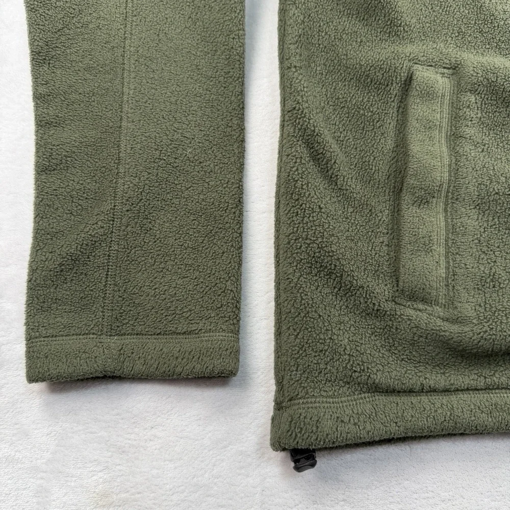 Timberland Outdoor Full Zip Fleece Jacket Men's Small Green Chest Pocket Spruce